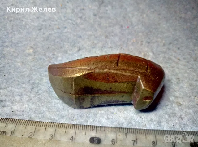 СТАРО БРОНЗИРАНО МЕДНО ЧЕХЪЛЧЕ ПЕПЕЛНИК с ОРИЕНТАЛСКА ОРНАМЕНТИКА РЪЧНА АРТ ИЗРАБОТКА 47806, снимка 8 - Антикварни и старинни предмети - 47606359