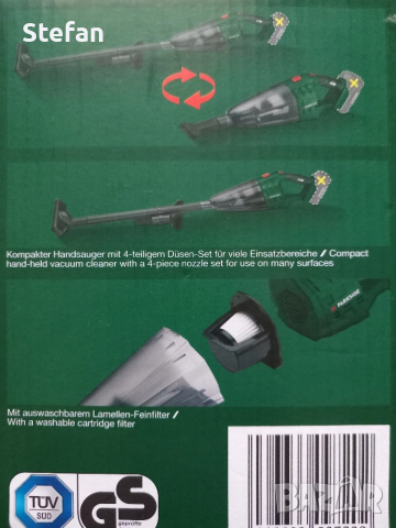 Акумулаторна прахосмукачка PARKSIDE, снимка 4 - Прахосмукачки - 51448070