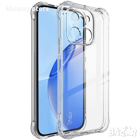 IMAK Прозрачен Калъф за Realme 16 Pro 5G - TPU, Airbag, Отвор за ремък, Прозрачен