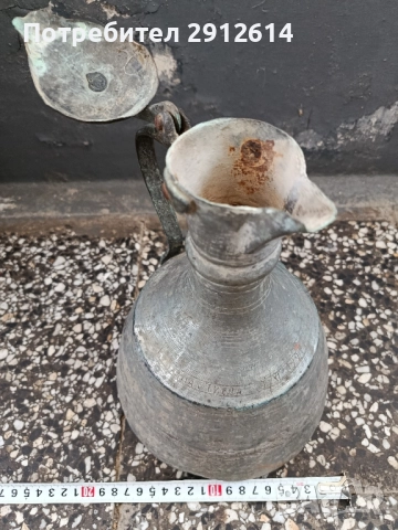 Стар меден ибрик, снимка 5 - Антикварни и старинни предмети - 51702908