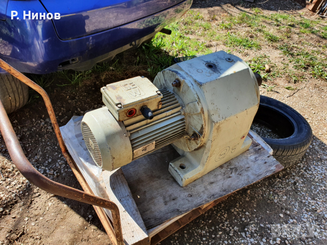ел.двигател / електромотор с редуктор 120 оборота в минута 5.5 kW, снимка 9 - Електродвигатели - 32949360