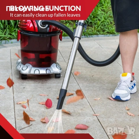 Прахосмукачка с воден филтър Voltz, 1200W-1400W, 15л., Червена, снимка 7 - Прахосмукачки - 53963241