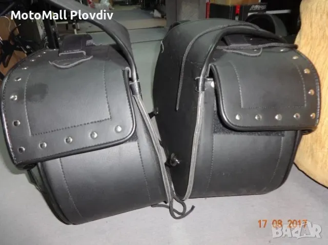 Нови кожен куфар дисаги за чопър рокер мотор мото багаж нови кожени, снимка 3 - Аксесоари и консумативи - 49169575