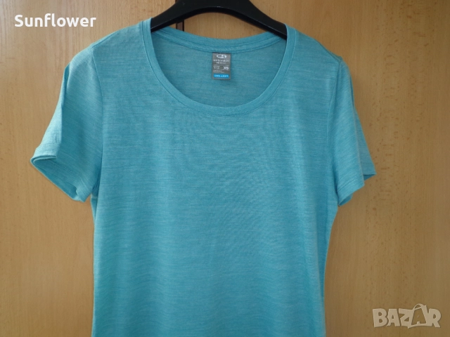 Тениска Icebreaker Merino Cool Lite, синьо-зелена, XS , снимка 7 - Тениски - 51745136