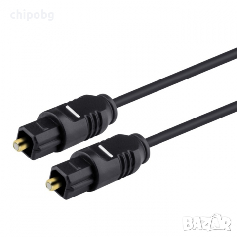 Оптичен аудио кабел DeTech, Toslink, 1.5м, Черен, снимка 2 - Други - 36545062