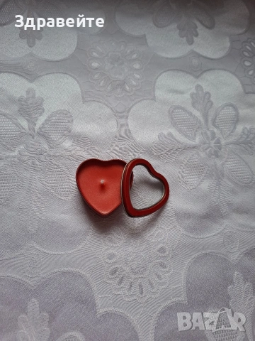 Ароматна соева свещ в метална кутийка сърце, снимка 3 - Декорация за дома - 53365587