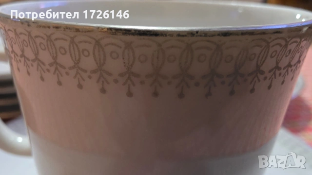 Порцеланови сет 2 бр. и чинийки 4 бр. със сребърен кант на Winterling Kirchenlamitz Bavaria Germany , снимка 13 - Сервизи - 54043725