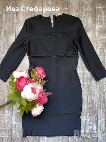 Страхотна нова черна къса еластична елегантна парти коктейлна бандажна рокля , снимка 8 - Рокли - 39671630