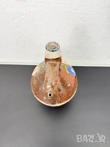 Автентична рисувана стомна / гърне / крондир. №7801, снимка 5 - Антикварни и старинни предмети - 53016449