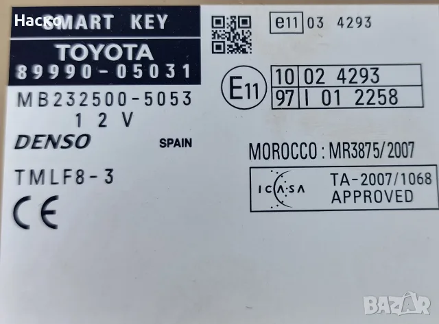 Модул Smart Key Toyota Avensis T27 Тойота Авенсис Т27 2009г-2018г 89990-05031 MB232500-5053, снимка 2 - Части - 56087005