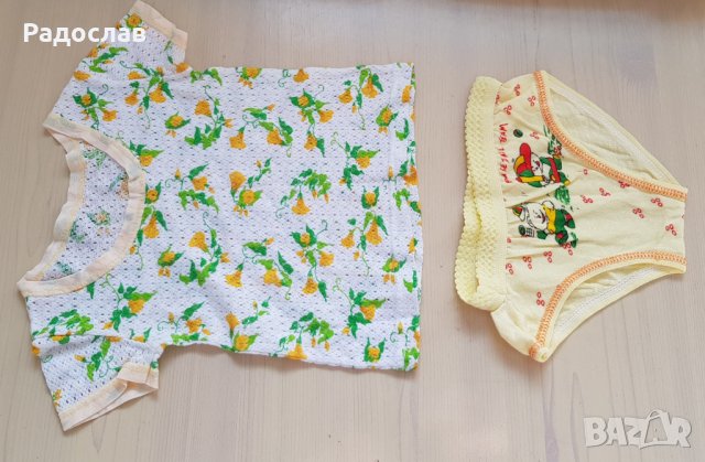 Бебешки тениски гащи лигавче 5 броя 1 год, снимка 6 - Комплекти за бебе - 36616205