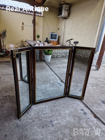 Уникално огромно антикварно английско огледало с бронзов обков , снимка 9 - Антикварни и старинни предмети - 42627500