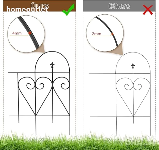 ПРОМОЦИЯ Модулна декоративна ограда за двор, 14 части ELEVENS A-HW89009 , снимка 5 - Огради и мрежи - 50977244