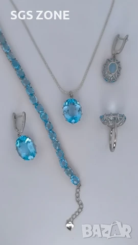 Сребърна тенис гривна с TOPAZ SWISS с фантастична шлифовка, снимка 10 - Гривни - 51264443