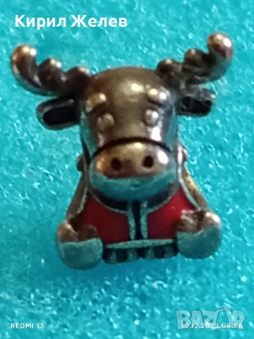 Сребърен талисман ПАНДОРА Канадски лос с кленов лист 50890, снимка 3 - Колиета, медальони, синджири - 52717428