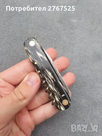 Стар Немски мултифункционален нож джобен острие риболов къмпинг туризъм, снимка 5 - Ножове - 42611104