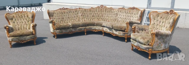 Голяма Холна Гарнитура Рококо, снимка 14 - Дивани и мека мебел - 50720610
