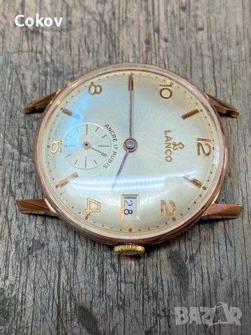 LANCO Ancre Small Second Hand 17 Rubis, снимка 3 - Мъжки - 42427443