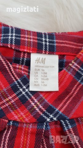 Коледна рокля H&M за новородена госпожица, снимка 3 - Бебешки рокли - 38312387