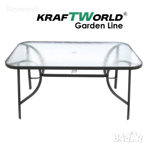 Метален Градински сет Napoli 7 части – Маса с Термо Стъкло и 6 Текстилни Стола, снимка 9 - Градински мебели, декорация  - 51148008