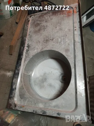 Бордова мивка 100/60см , снимка 2 - Мивки - 56346572