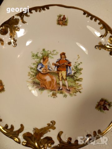 порцеланови чинии с позлата Ромео и Жулиета полски порцелан Wawel   6/4, снимка 3 - Чинии - 44464705