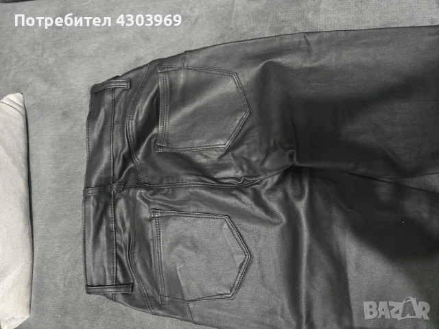 Висока талия кожен панталон S размер, снимка 5 - Панталони - 56047877