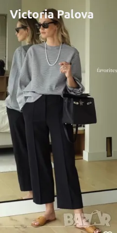  Модерен скъсен панталон широк крачол MASSIMO DUTTI , снимка 16 - Панталони - 47584071