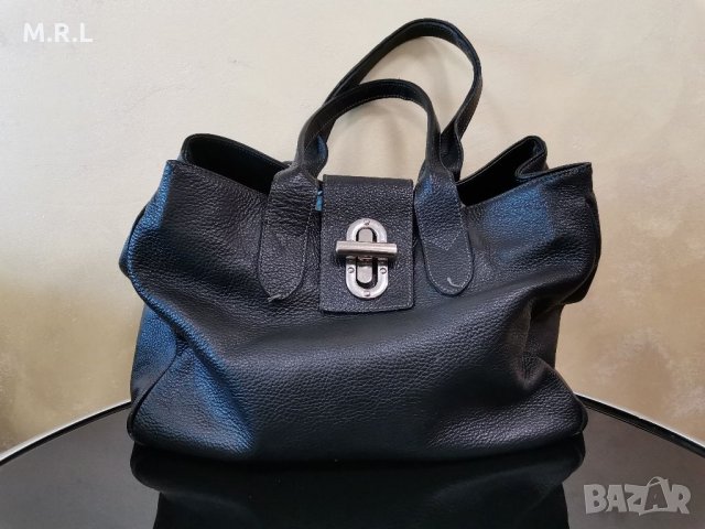 Голяма дамска чанта от естествена кожа , снимка 3 - Чанти - 34869493