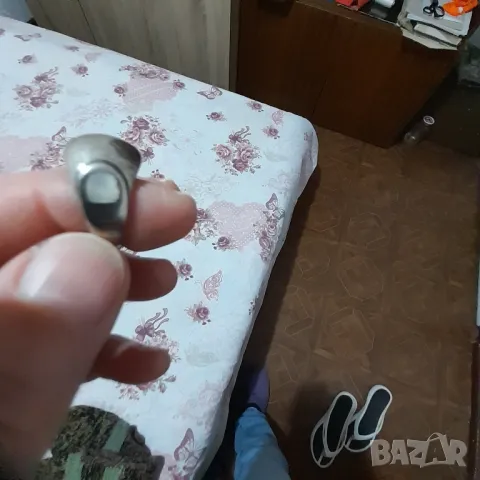 Сребърен пръстен с кралски седеф, снимка 6 - Пръстени - 48229383