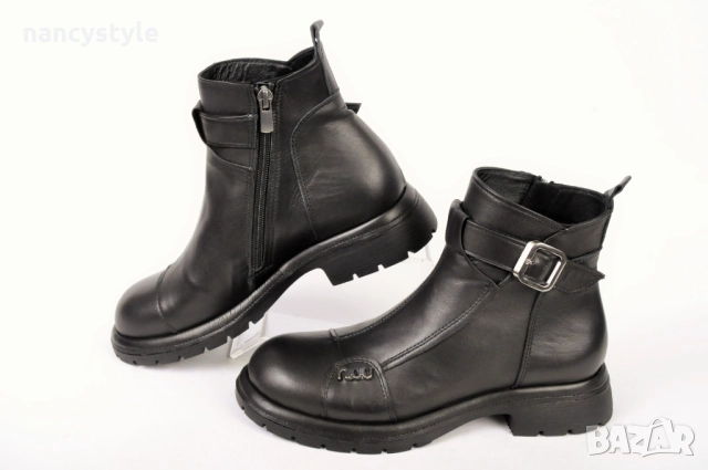 ЗИМА '25'26! Дамски боти от естествена кожа - Два цвята, снимка 2 - Дамски боти - 52288977