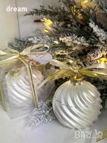 Свещ “Коледна топка”, снимка 4 - Декорация за дома - 52153582