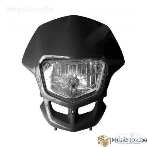 Маска и фар за мотор - D1-500 - черна