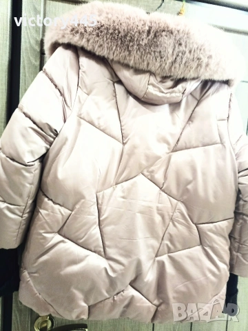 Дамско зимно яке пепел от рози , снимка 2 - Якета - 53252250