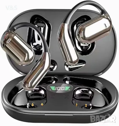 Слушалки с отворено ухо Bluetooth 5.4 Слушалки над ухото Слушалки Ергономичен дизайн Закачки за уши 