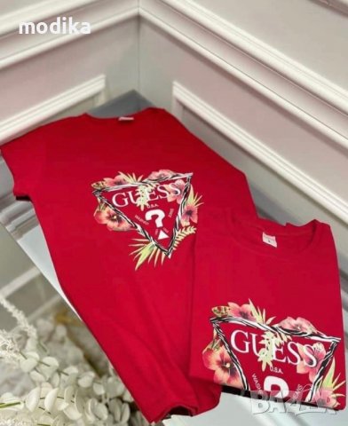Червена тениска Guess, снимка 1