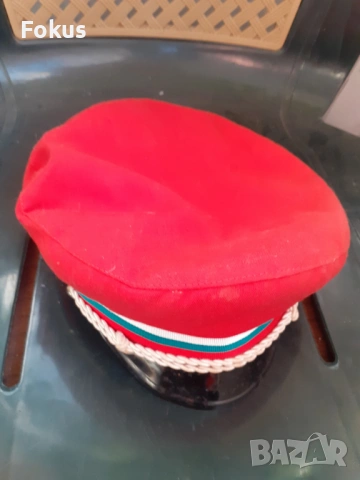 Стара студентска, ученическа фуражка, шапка етикет - Соц., снимка 2 - Антикварни и старинни предмети - 53270827