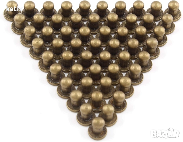 30 комплекта копчета 5 мм с кръгла глава, бронзови, снимка 5 - Други стоки за дома - 53923745