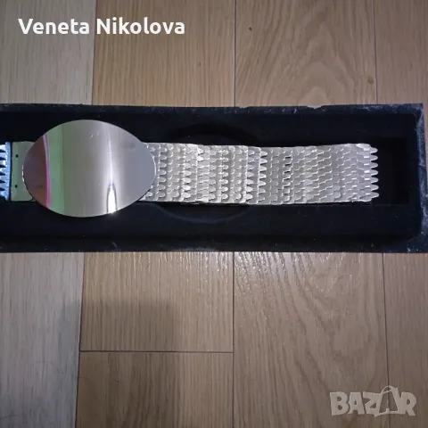 Метален колан с цвят на сребро , снимка 5 - Колани - 48720589