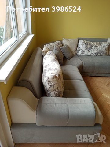 Холов ъглов диван, снимка 2 - Дивани и мека мебел - 44227257