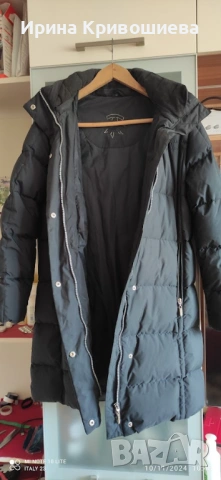 Дълго зимно палто S/М,  черно, снимка 3 - Якета - 53914711