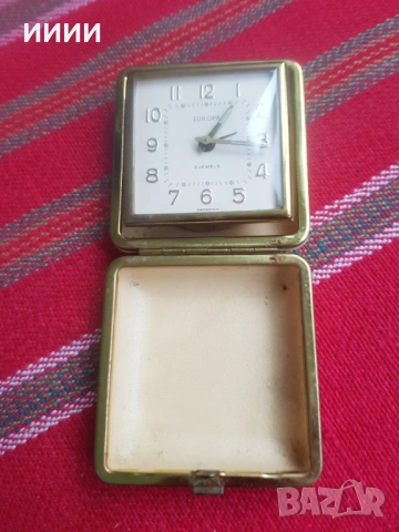 Джобен часовник будилник EUROPA , снимка 3 - Антикварни и старинни предмети - 53246551