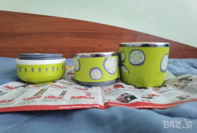 Термокутия за храна и течности от три части- ланчбокс за пътуване, снимка 4 - Термоси - 54172988