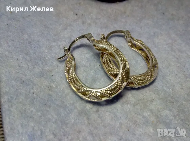 ПРЕКРАСНИ РЕТРО СТИЛ АЖУРНИ ПОСРЕБРЕНИ ОБЕЦИ от БЛАГОРОДНА СТОМАНА с ПЕЧАТ 925 За ПОСРЕБРЯВАНЕ 49350, снимка 3 - Обеци - 49704331