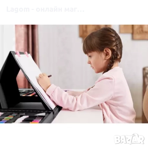 Комплект за рисуване от 208 части за деца в куфар със статив, снимка 8 - Ученически пособия, канцеларски материали - 52561396