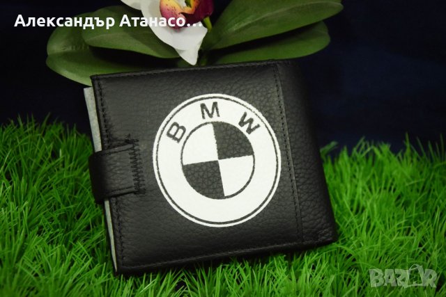 Мъжко портмоне от естествена кожа с цветно термо трансферно фолио, снимка 2 - Портфейли, портмонета - 39343062