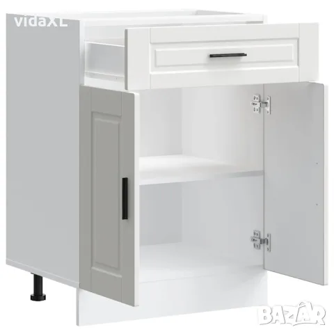 vidaXL Кухненски шкаф "Porto" Бяла инженерна дървесина, снимка 5 - Шкафове - 56148242