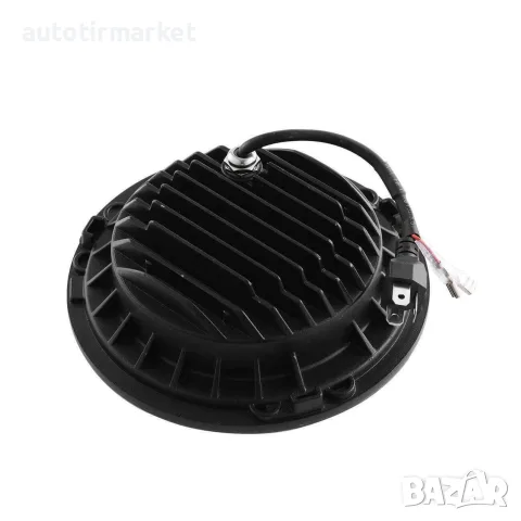 Комплект Кръгли LED фарове 7" 70W H4 – GUN1147, снимка 2 - Аксесоари и консумативи - 56052540