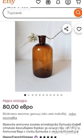 Винтидж стъклена бутилка от 60-те години, снимка 9 - Колекции - 53879587