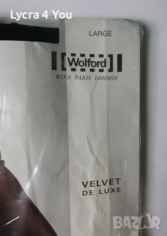 Wolford Velvet de Luxe луксозен черен дамски чорапогащник 40 ден, снимка 2 - Бельо - 56240245